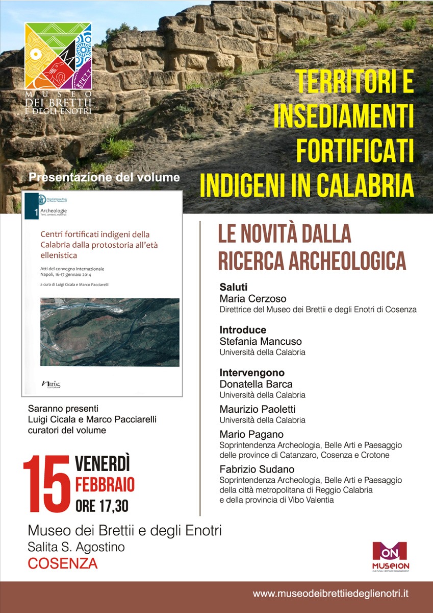 Presentazione del volume "Centri fortificati indigeni della Calabria dalla protostoria all'età ellenistica" a cura di Luigi Cicale e Marco Pacciarelli